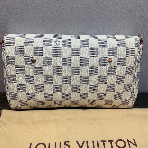 Louis Vuitton Inspired Damier Azur White Gray Clutch - Picture 5 of 11